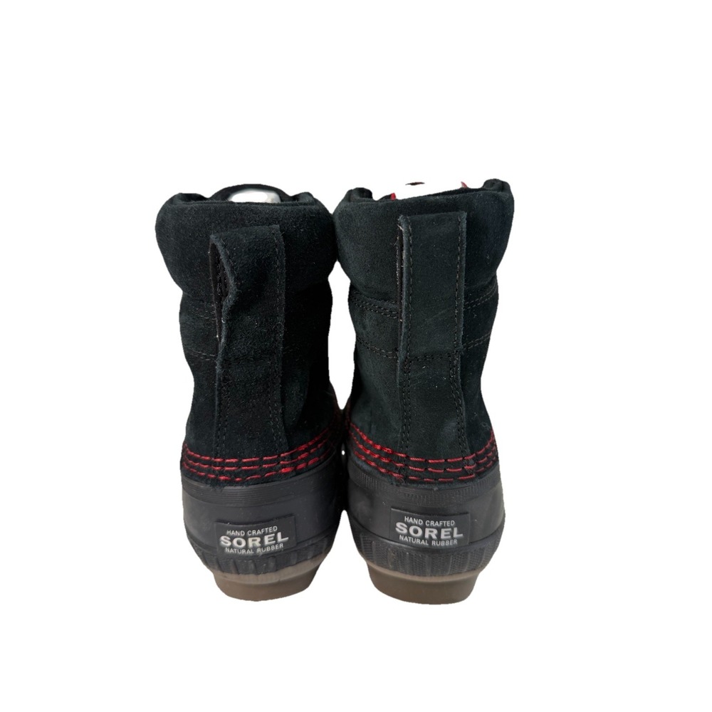 Sorel Youth Cheyanne II Waterproof Lace-Up Boots Black/Red Size 1Y No Box - Picture 5 of 6